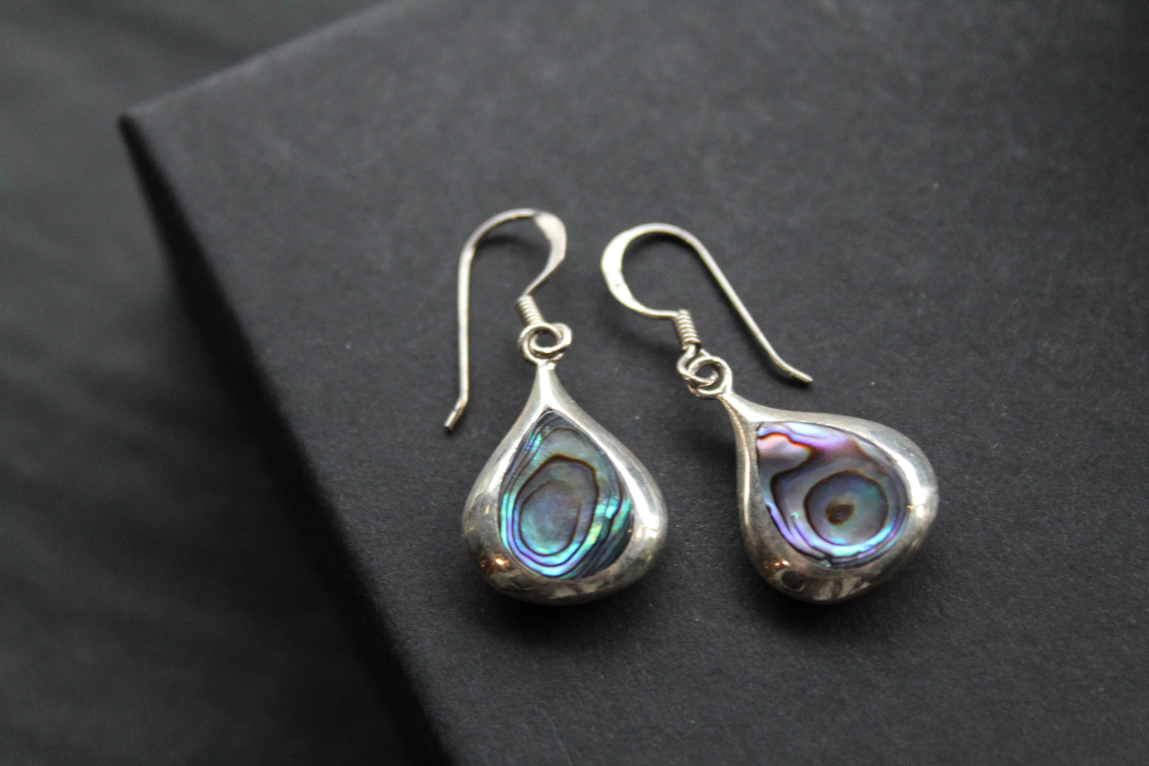 Abalone Shell & Shiva Eye Double Sided Earrings - Swax Jewellery Barmouth
