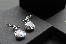 Load image into Gallery viewer, Abalone Shell &amp; Sterling Silver Knot Topped Earrings
