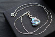 Load image into Gallery viewer, Abalone Shell &amp; Sterling Silver Knot Topped Necklace
