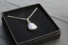 Load image into Gallery viewer, Abalone Shell &amp; Sterling Silver Knot Topped Necklace
