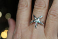 Abalone Star Fish Ring - Swax Jewellery Barmouth