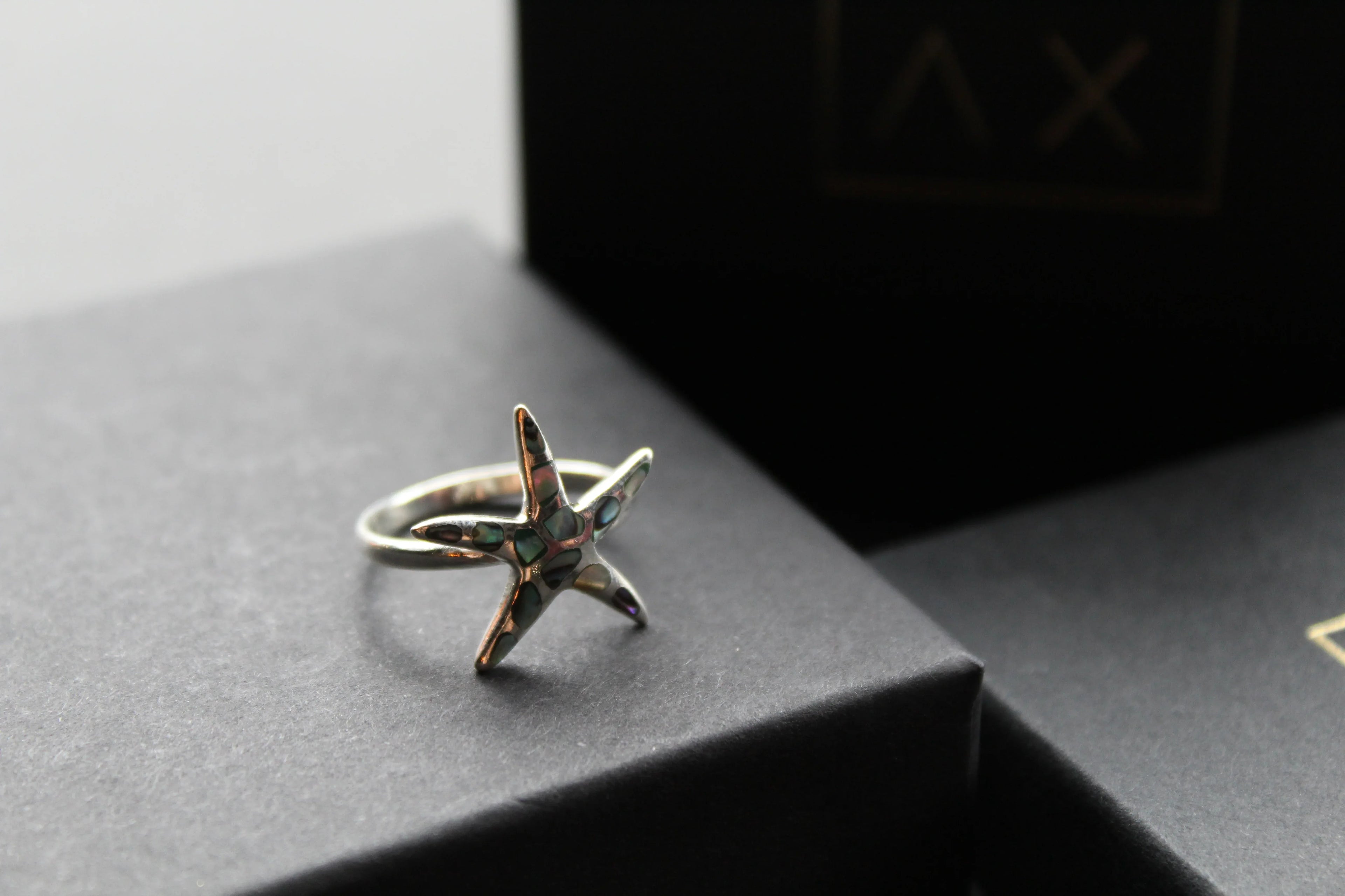 Abalone Star Fish Ring - Swax Jewellery Barmouth