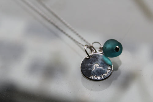 Barmouth /Abermaw Aqua Charm Necklace