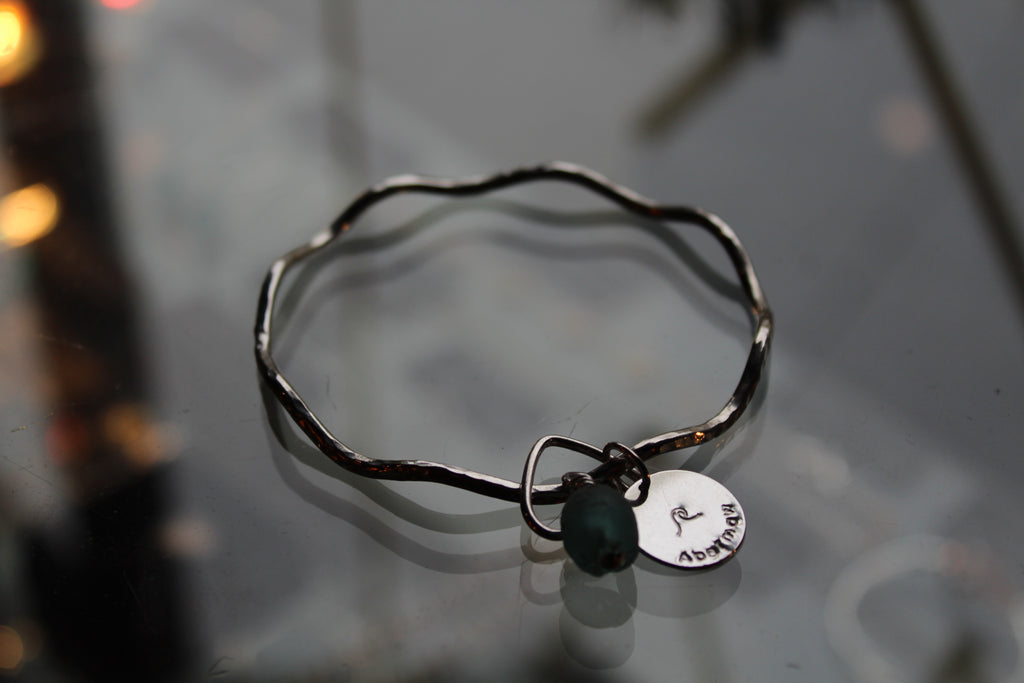 Barmouth/Abermaw Aqua Wave Charm Bracelet