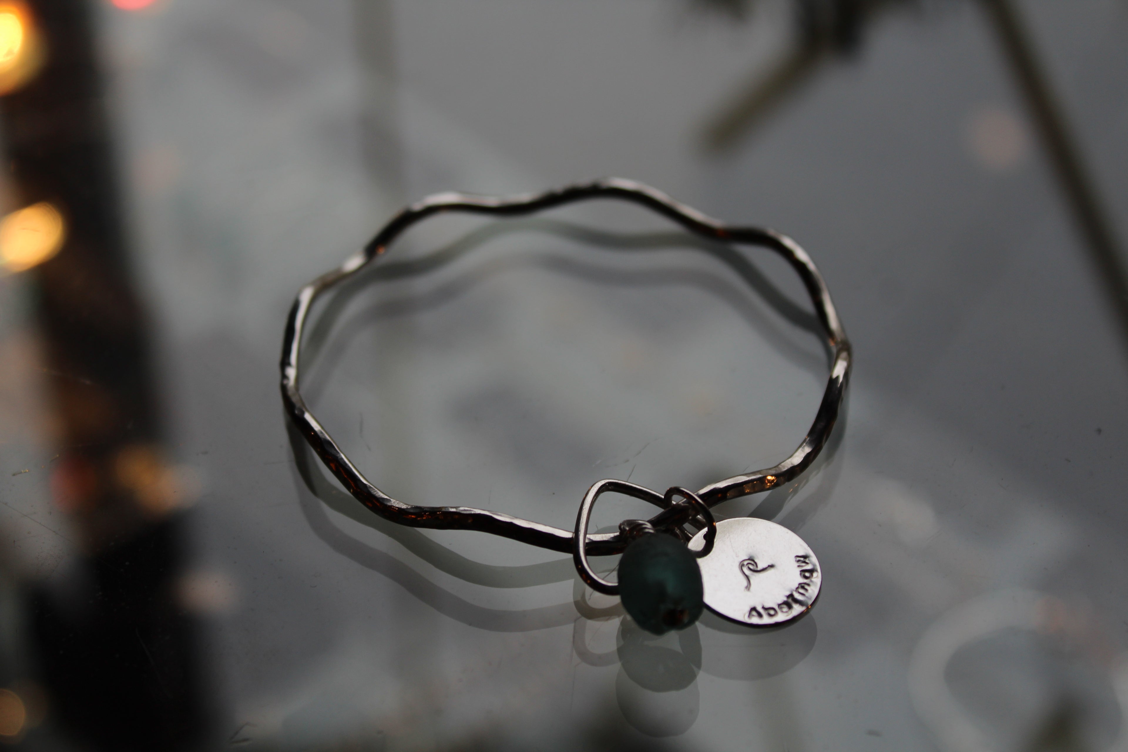 Barmouth/Abermaw Aqua Wave Charm Bracelet