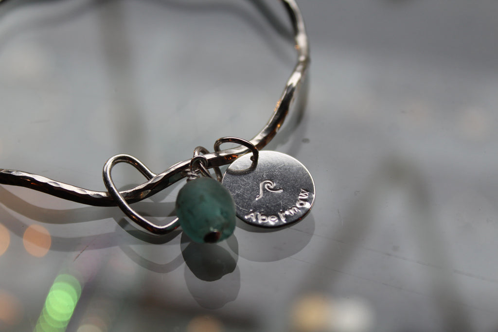Barmouth/Abermaw Aqua Wave Charm Bracelet
