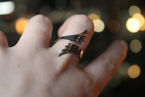 Abstract Feather Ring - Swax Jewellery Barmouth