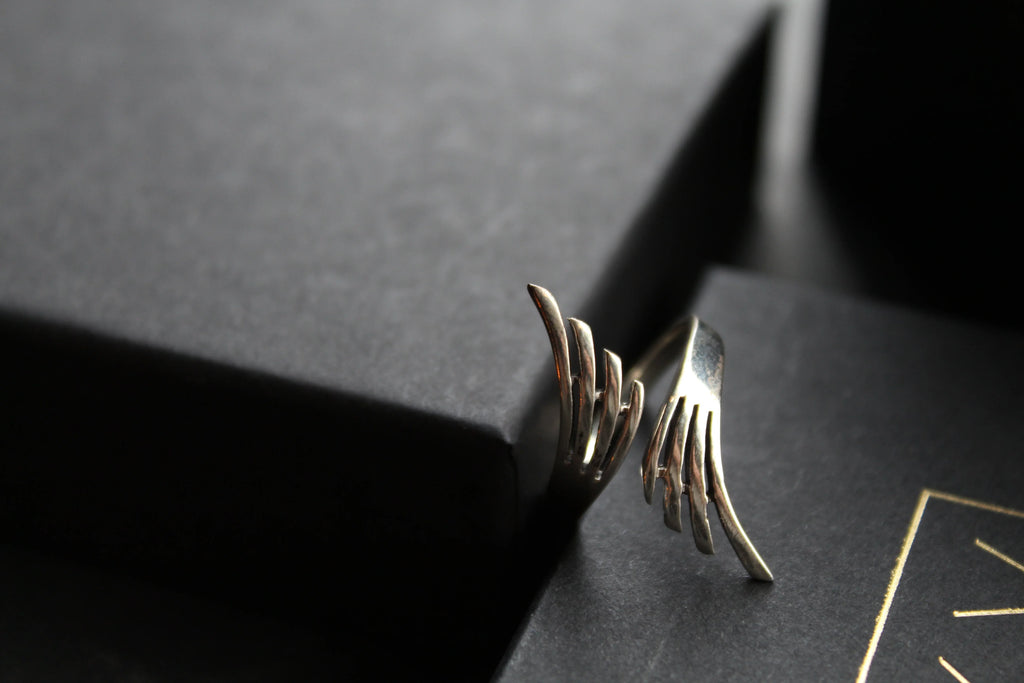 Abstract Feather Ring - Swax Jewellery Barmouth