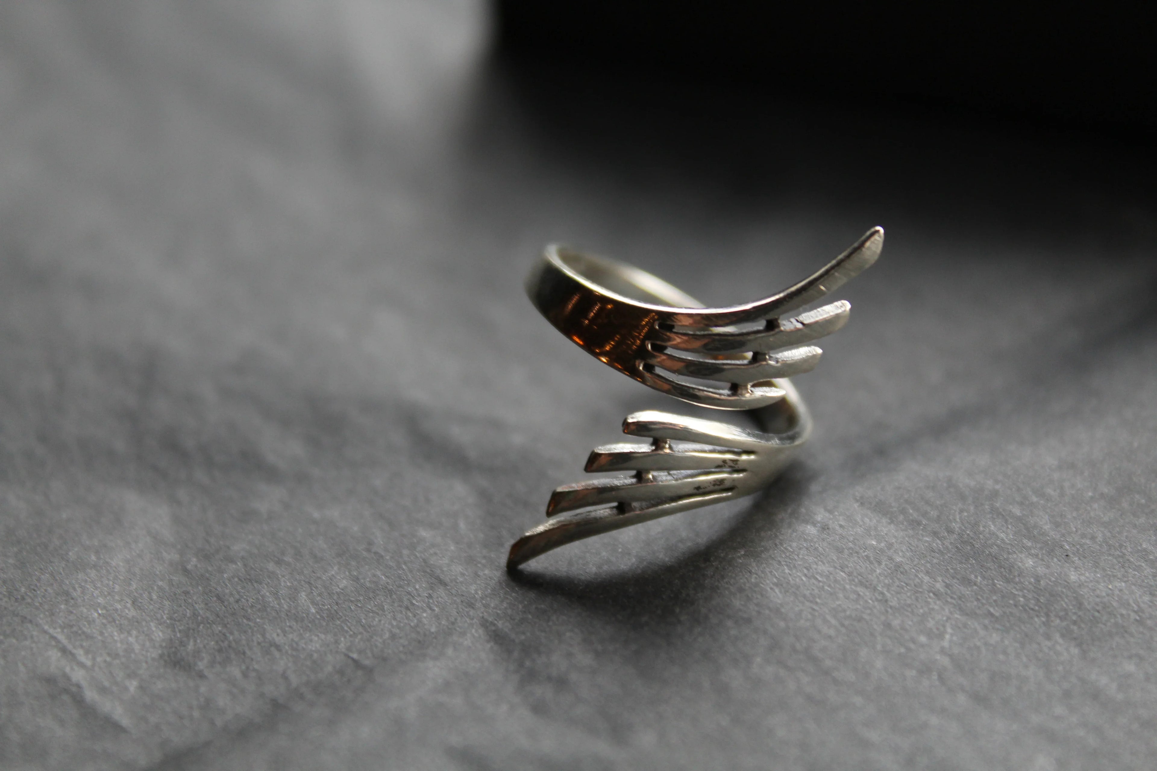 Abstract Feather Ring - Swax Jewellery Barmouth