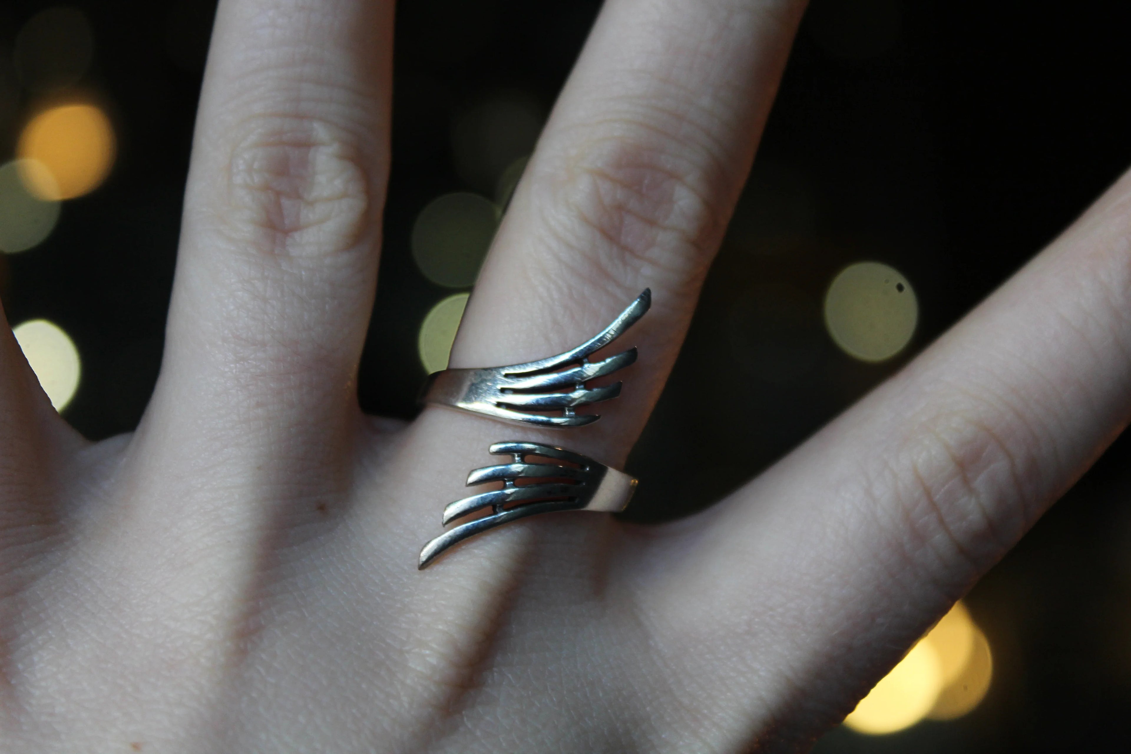 Abstract Feather Ring - Swax Jewellery Barmouth