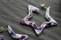 Acrylic Star Hoop Studs, Statement Earrings - Swax Jewellery Barmouth