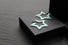 Load image into Gallery viewer, Acrylic Star Hoop Studs, Statement Earrings

