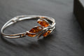 Amber Bud Design Bangle - Swax Jewellery Barmouth