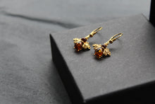 Load image into Gallery viewer, Amber Bumble Bee Drop Earrings
