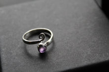 Load image into Gallery viewer, Amethyst Adjustable Spiral Ring
