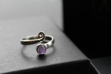 Load image into Gallery viewer, Amethyst Adjustable Spiral Ring
