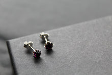 Load image into Gallery viewer, Amethyst Austrian Crystal Studs
