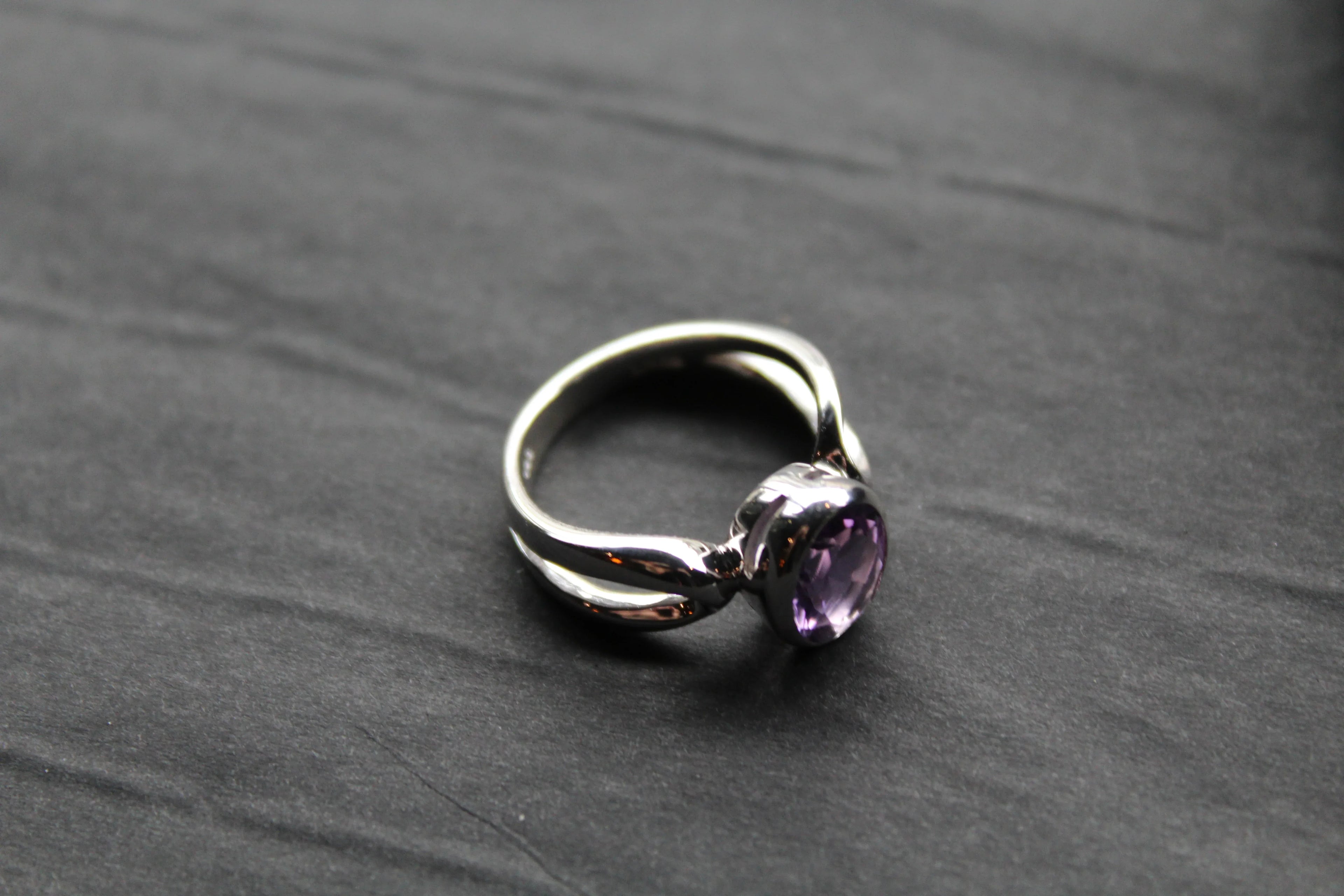 Amethyst Cocktail Ring - Swax Jewellery Barmouth