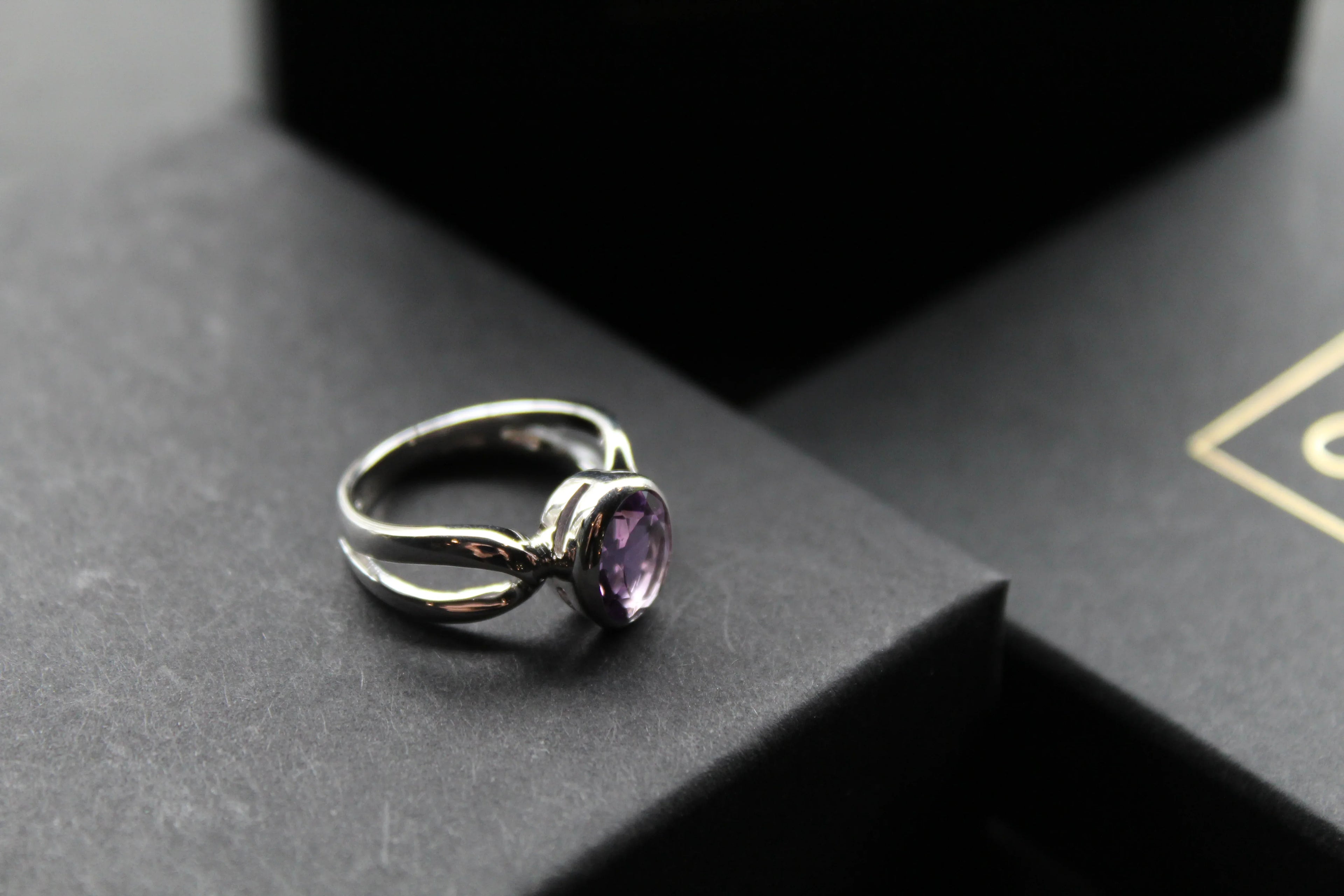 Amethyst Cocktail Ring - Swax Jewellery Barmouth