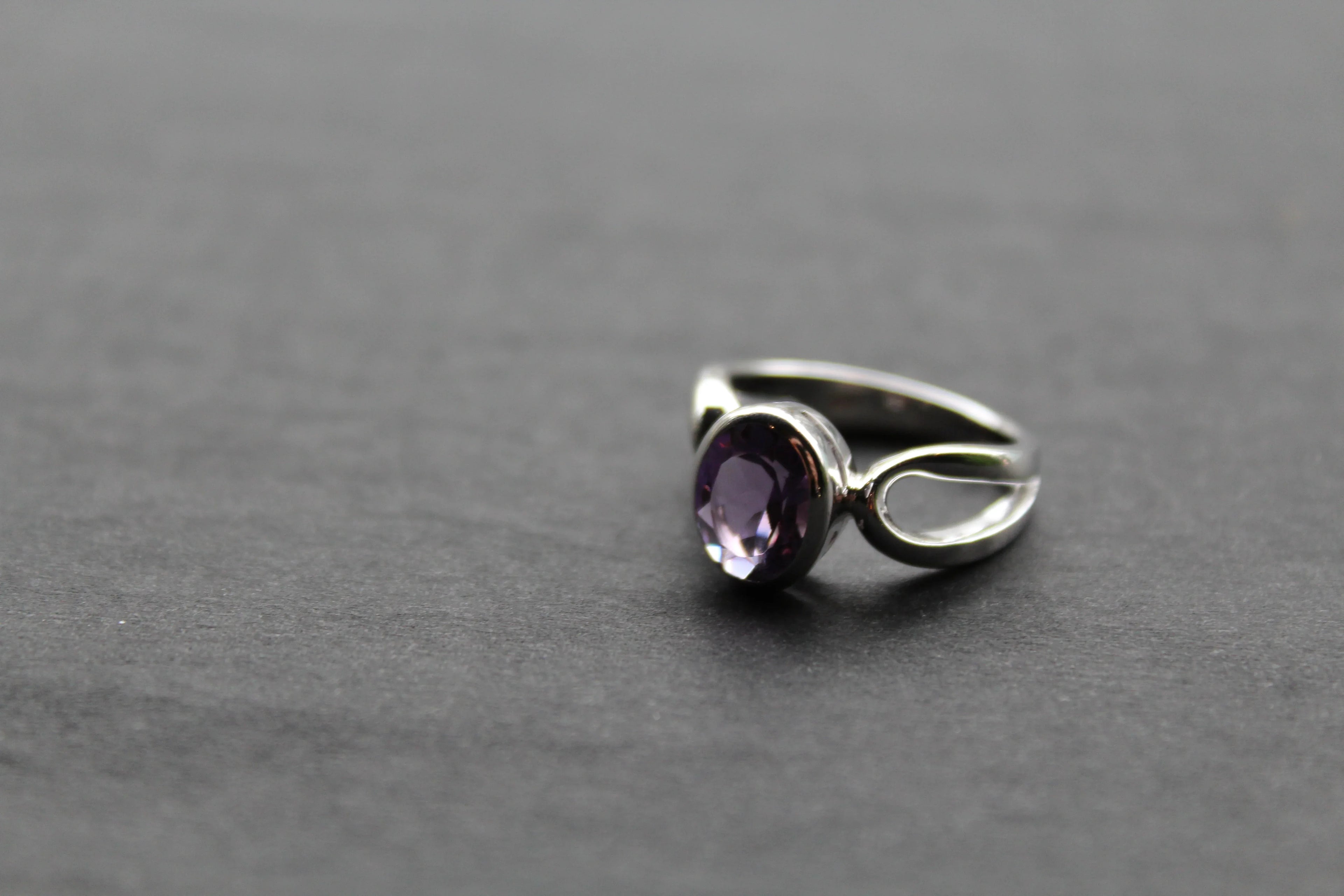 Amethyst Cocktail Ring - Swax Jewellery Barmouth