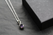 Load image into Gallery viewer, Amethyst Oval Drop Necklace
