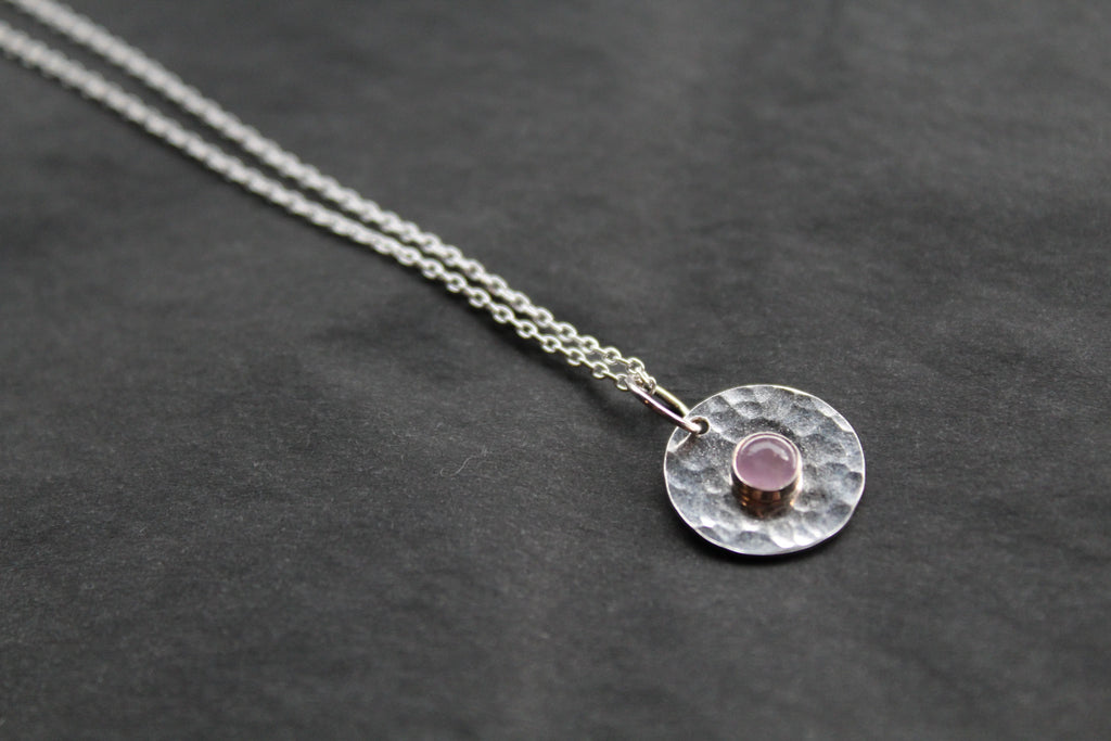 Amethyst Stone Set Necklace - Swax Jewellery Barmouth