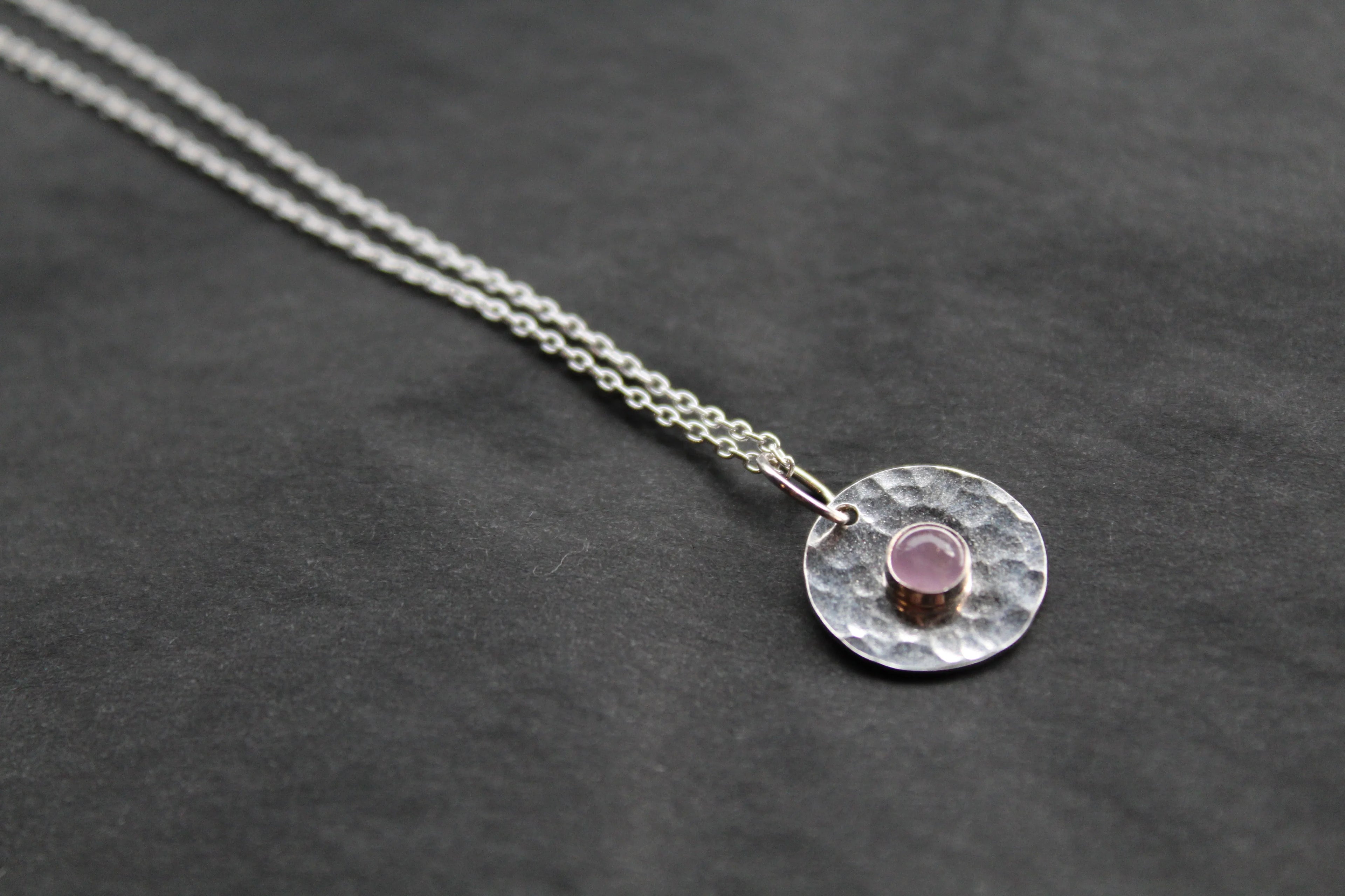 Amethyst Stone Set Necklace - Swax Jewellery Barmouth