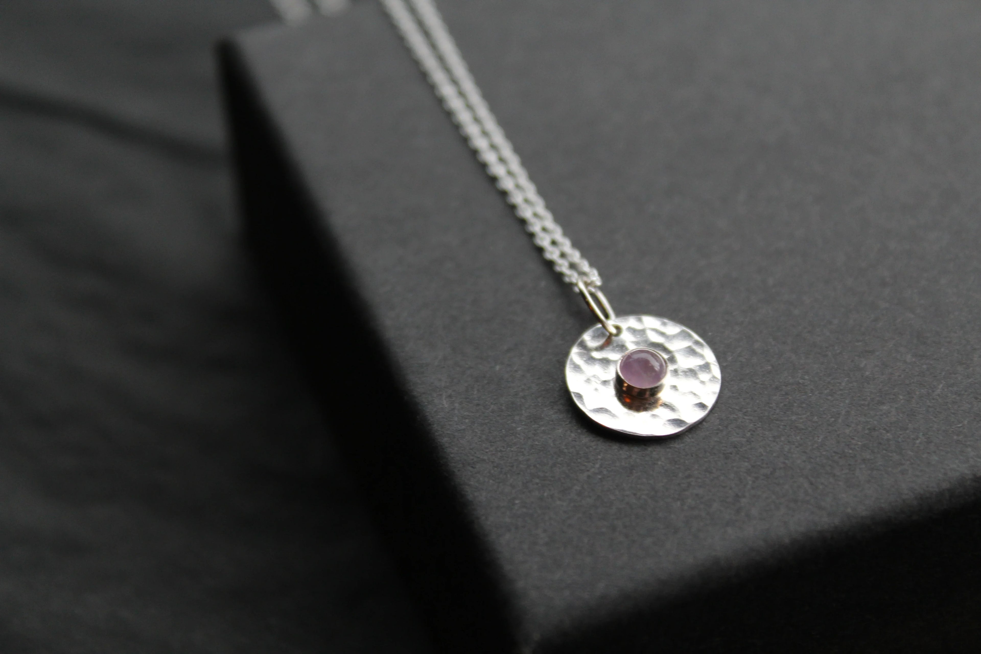 Amethyst Stone Set Necklace - Swax Jewellery Barmouth