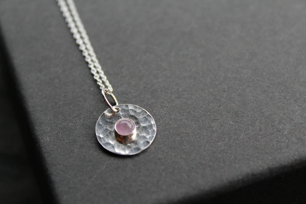 Amethyst Stone Set Necklace - Swax Jewellery Barmouth