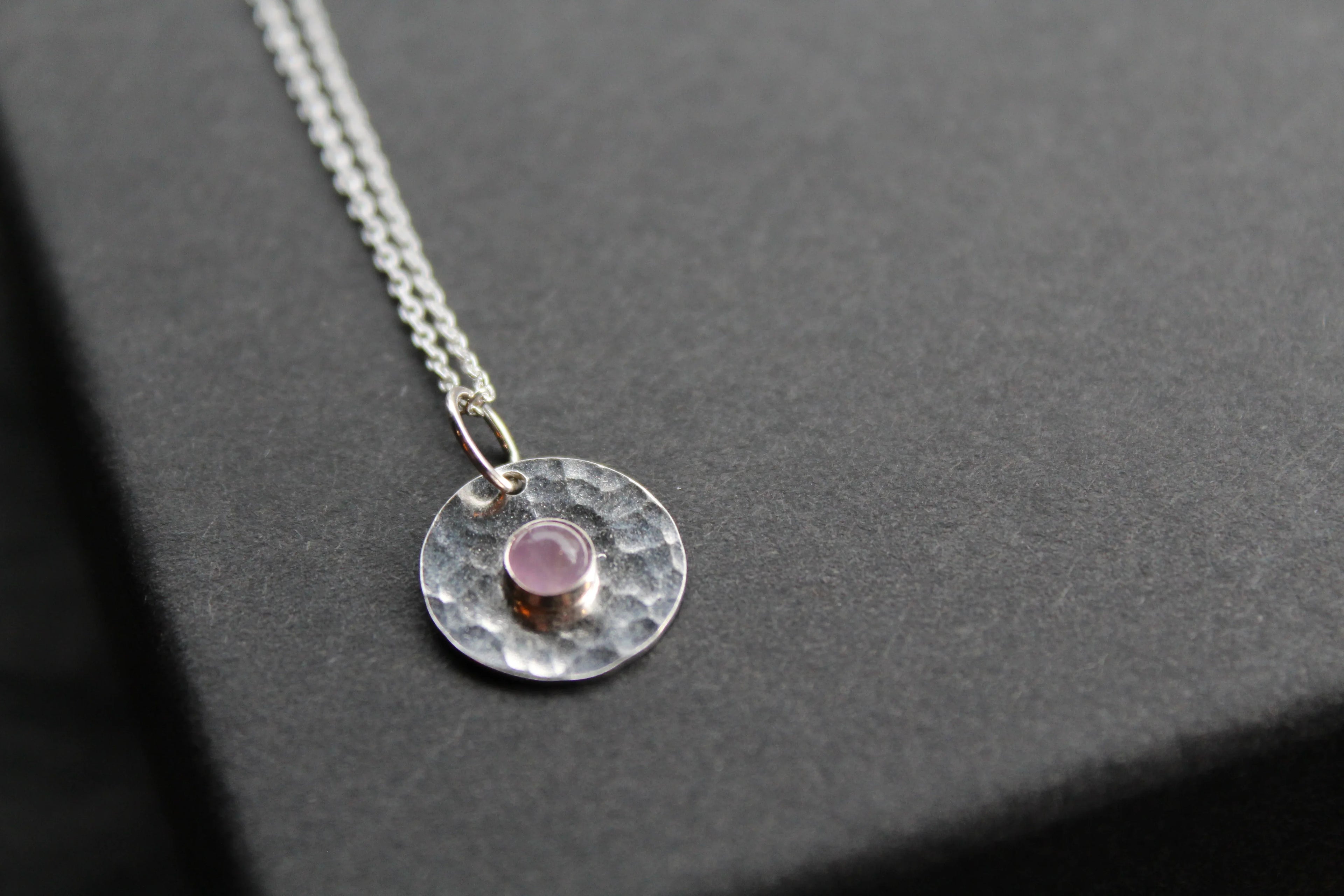 Amethyst Stone Set Necklace - Swax Jewellery Barmouth