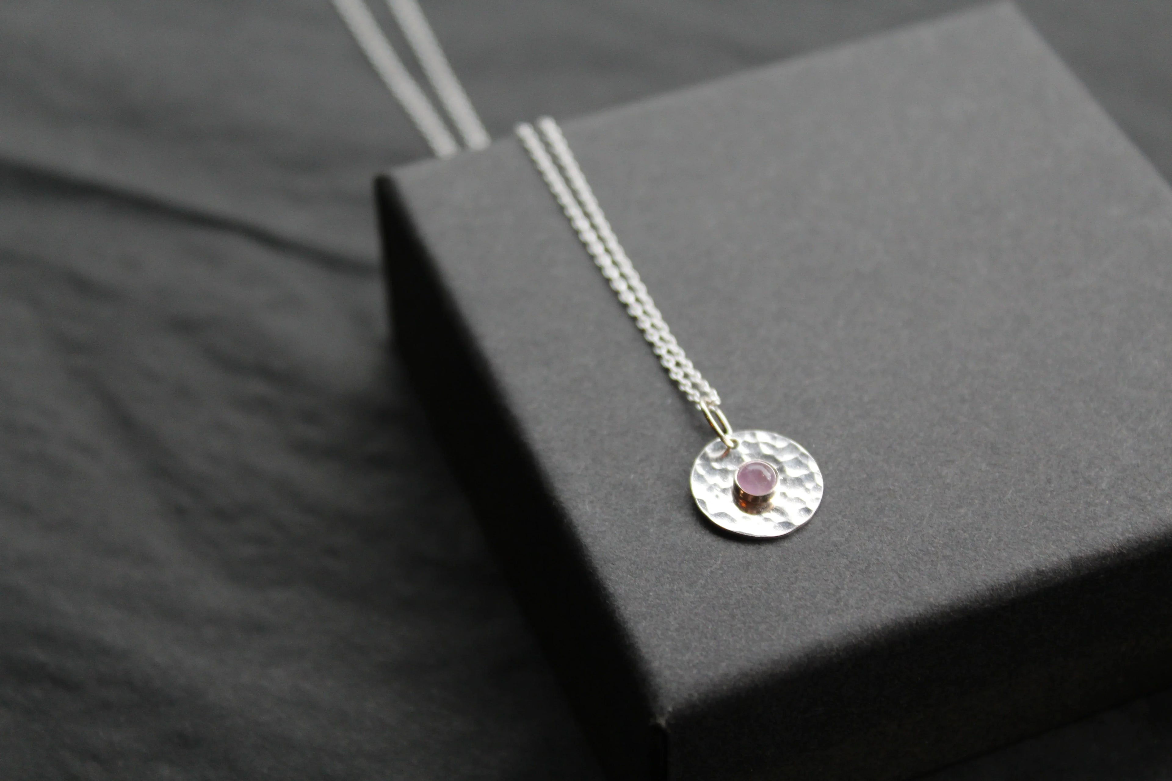 Amethyst Stone Set Necklace - Swax Jewellery Barmouth
