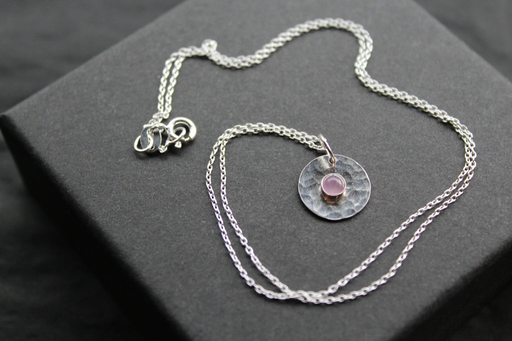 Amethyst Stone Set Necklace - Swax Jewellery Barmouth