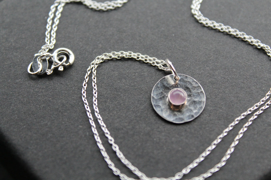 Amethyst Stone Set Necklace - Swax Jewellery Barmouth