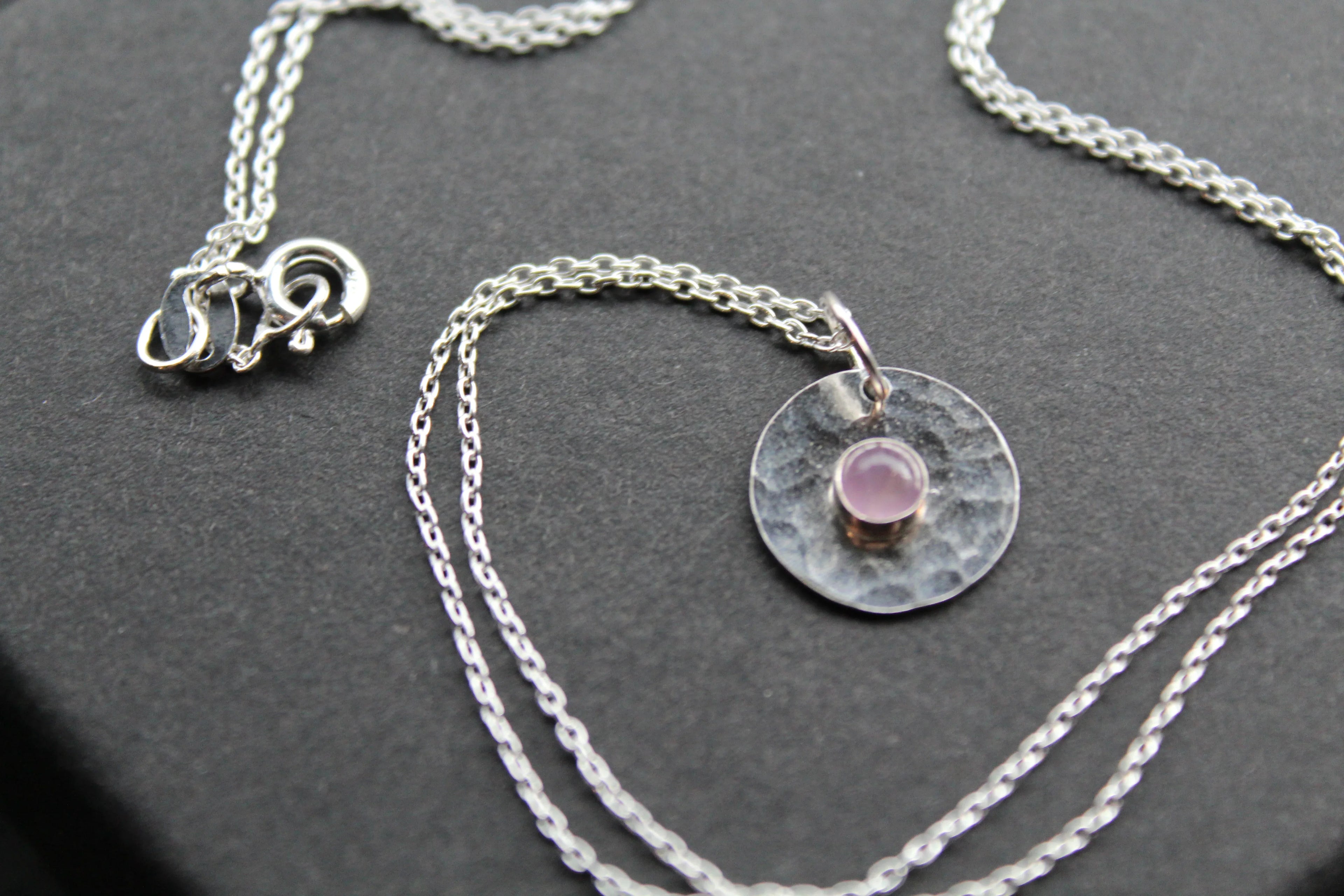 Amethyst Stone Set Necklace - Swax Jewellery Barmouth
