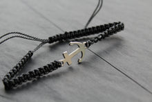 Load image into Gallery viewer, Anchor &amp; Lava Bead Bracelet

