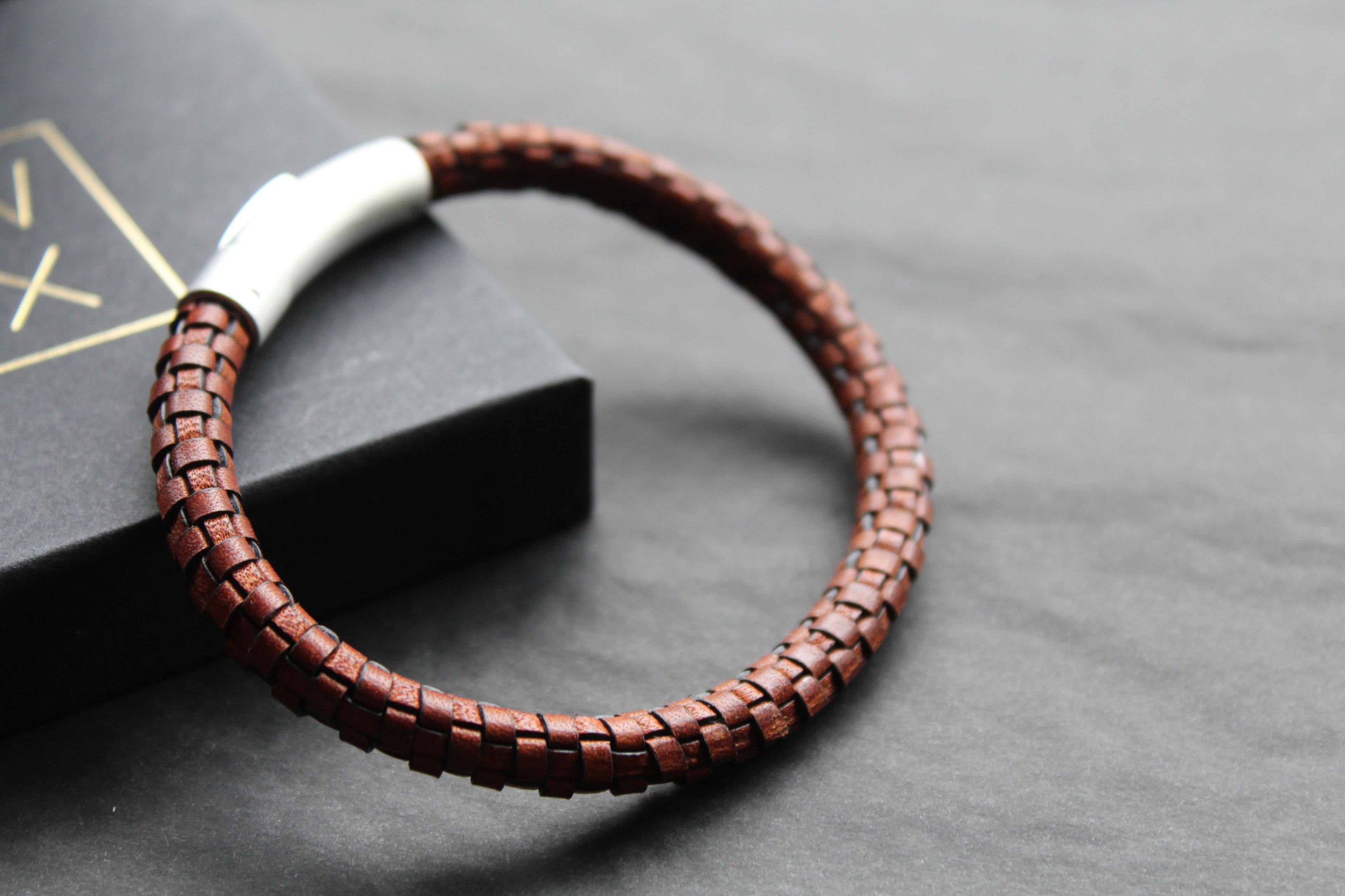 Antique Dark Brown Leather Bracelet