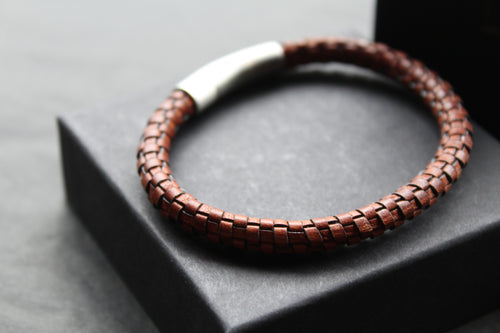 Antique Dark Brown Leather Bracelet