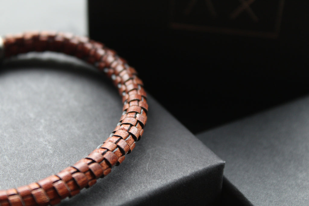 Antique Dark Brown Leather Bracelet