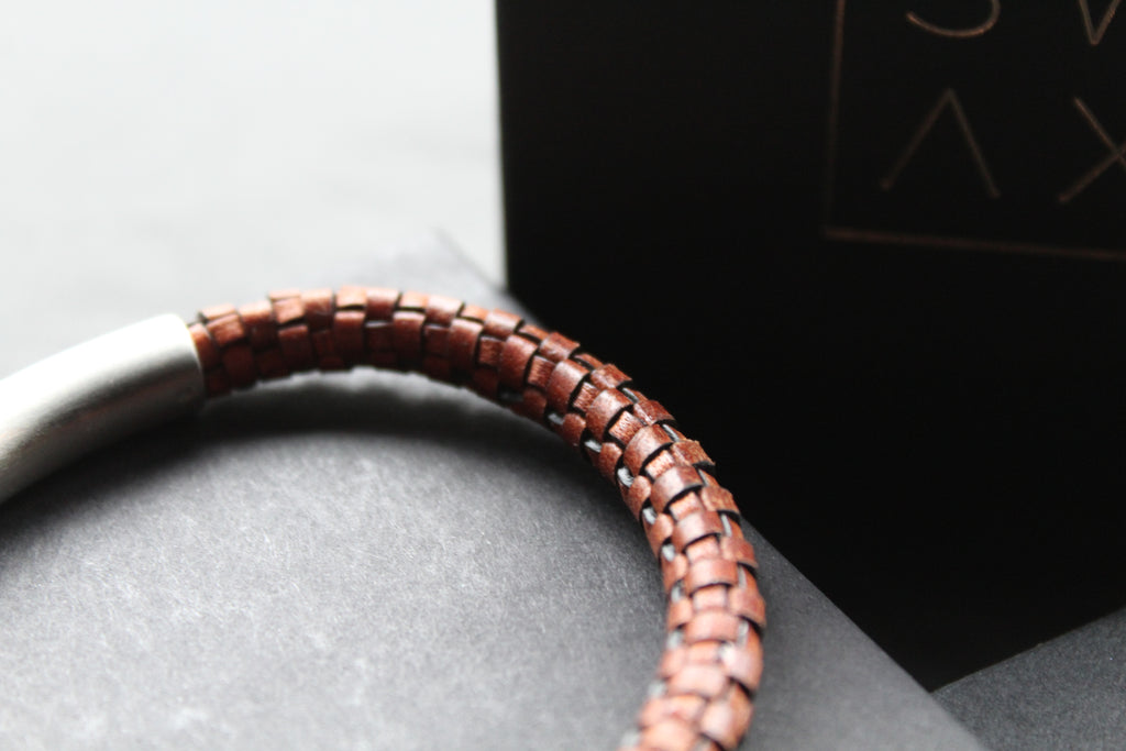 Antique Dark Brown Leather Bracelet
