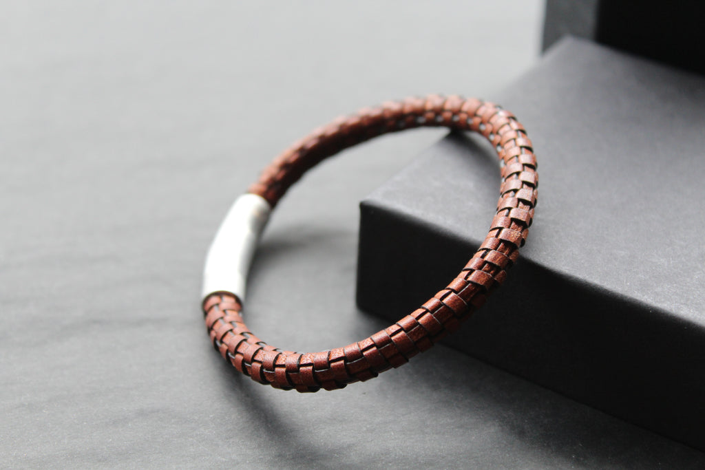Antique Dark Brown Leather Bracelet