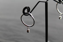 Load image into Gallery viewer, Clear Cubic Zirconia Charm Hinged Hoop
