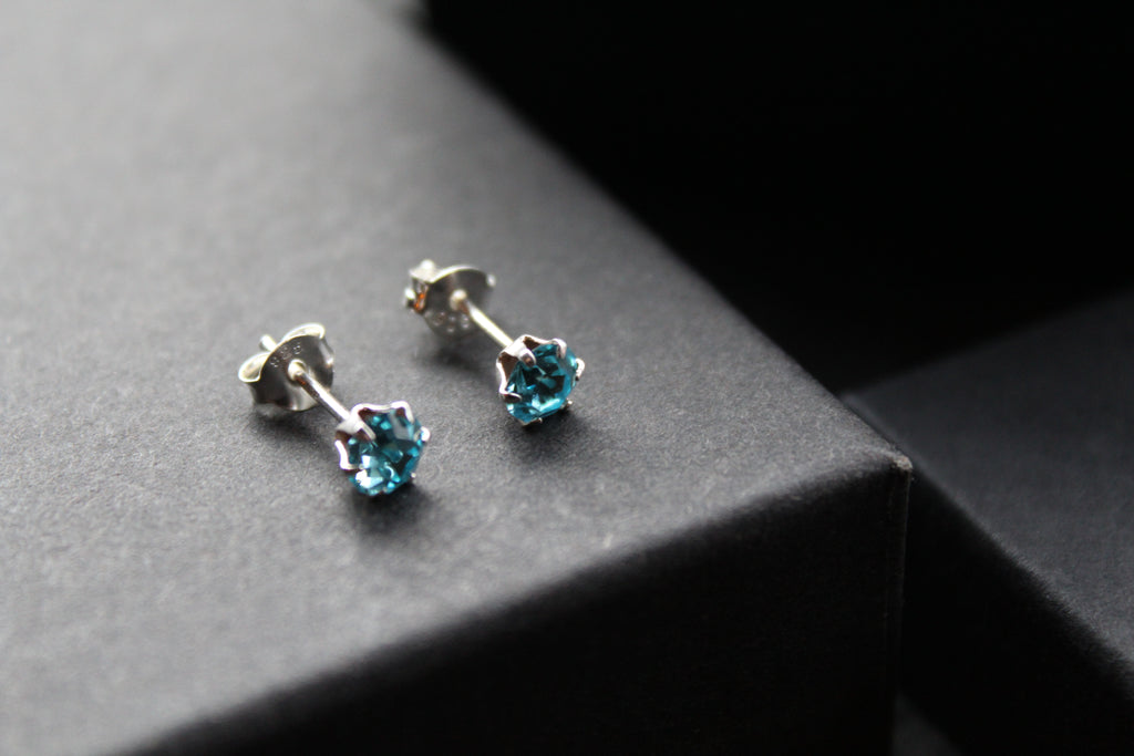 Aqua Austrian Crystal Studs
