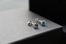 Load image into Gallery viewer, Aqua Austrian Crystal Studs
