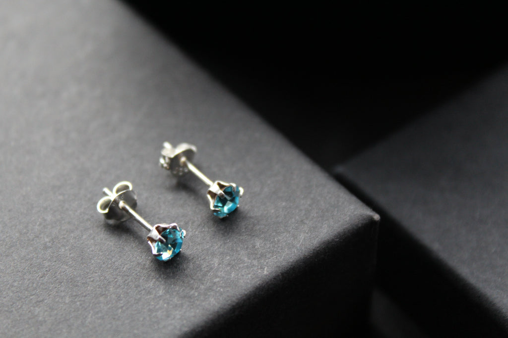 Aqua Austrian Crystal Studs