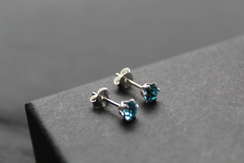 Aqua Austrian Crystal Studs