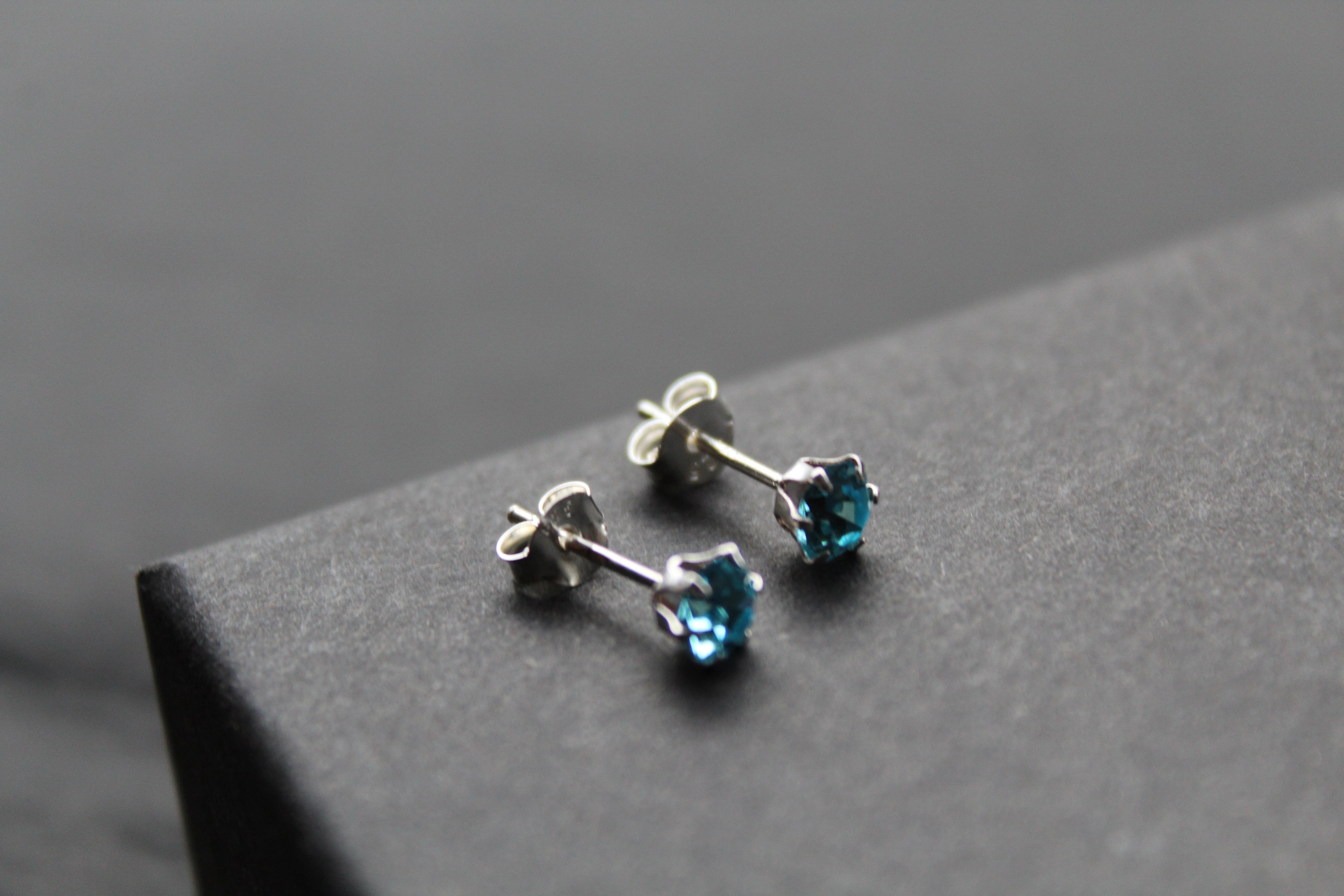 Aqua Austrian Crystal Studs