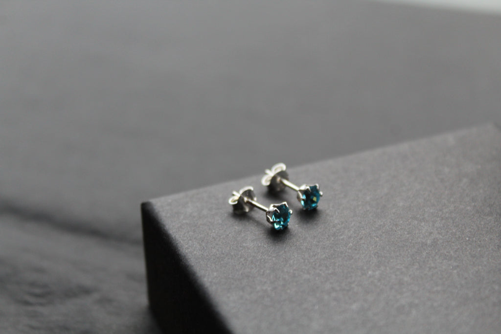 Aqua Austrian Crystal Studs