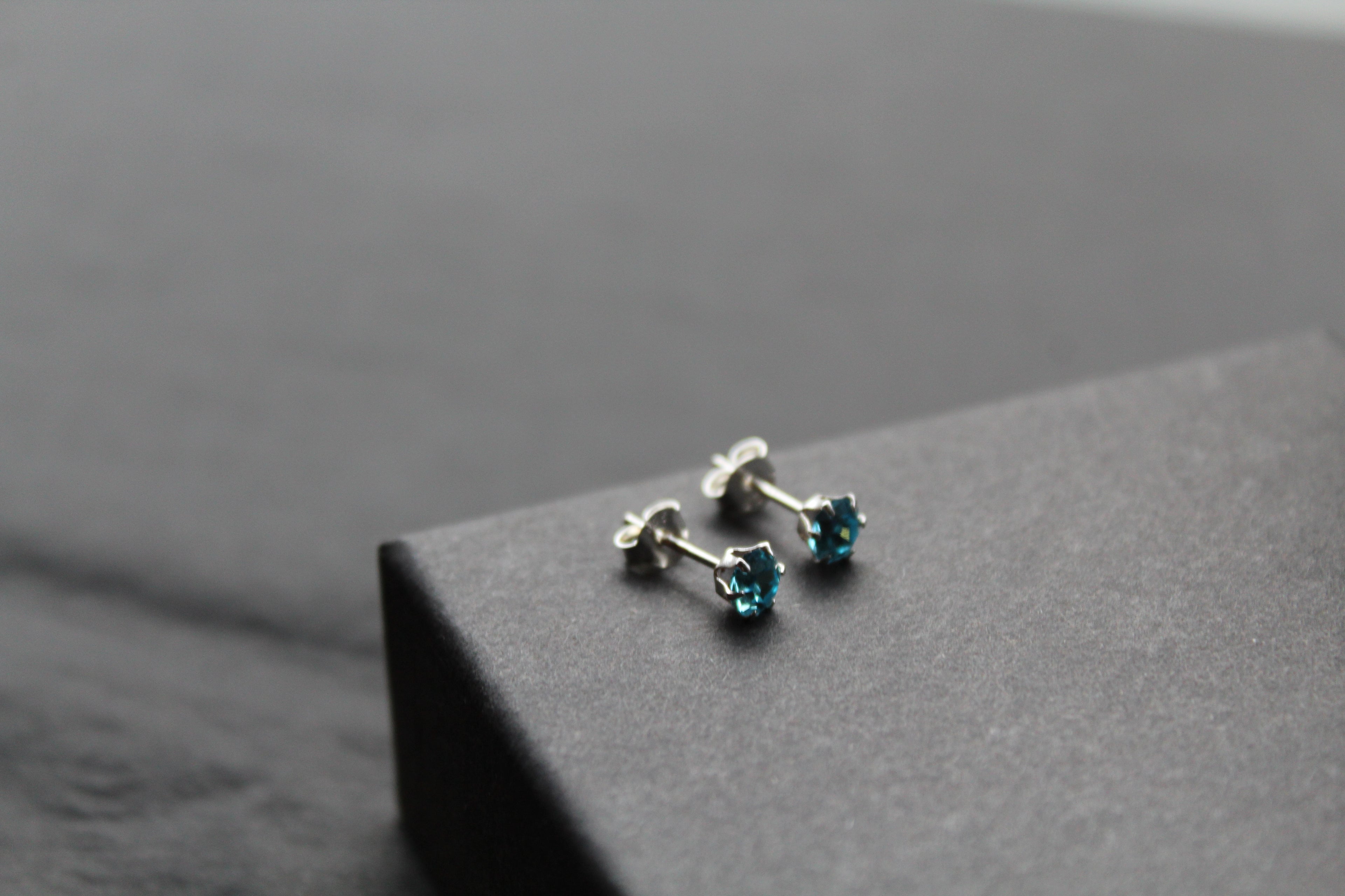 Aqua Austrian Crystal Studs