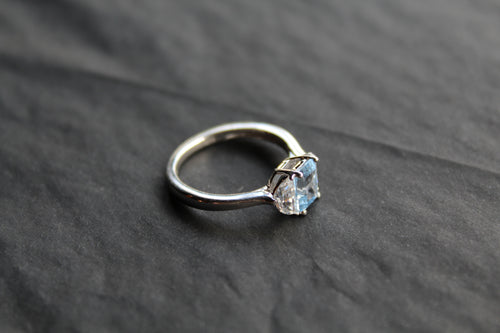 Aqua Cubic Zirconia Georgia Ring