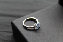 Load image into Gallery viewer, Aqua Cubic Zirconia Georgia Ring
